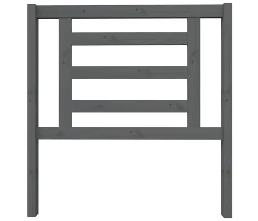 Lovos Galvūgalis, Pilkas, 96X4X100cm Pušies Medienos Masyvas