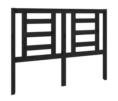 Gultas Galvgalis, Melns, 126X4X100 Cm, Priedes Masīvkoks Vidaxl