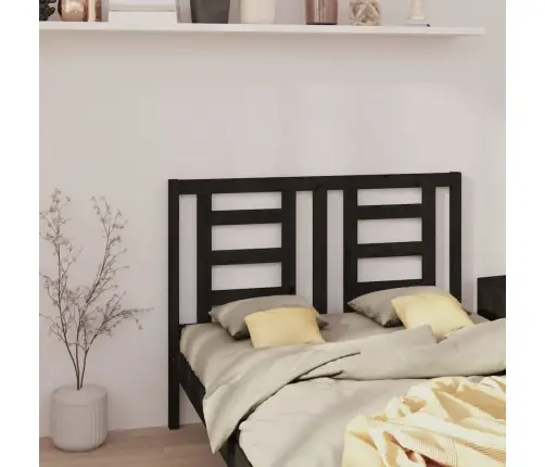 Gultas Galvgalis, Melns, 126X4X100 Cm, Priedes Masīvkoks Vidaxl