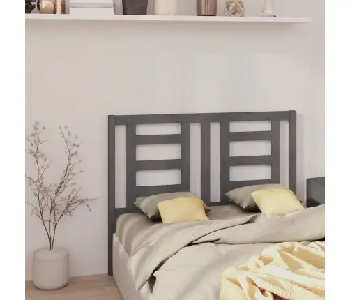 Gultas Galvgalis, Pelēks, 146X4X100 Cm, Priedes Masīvkoks Vidaxl