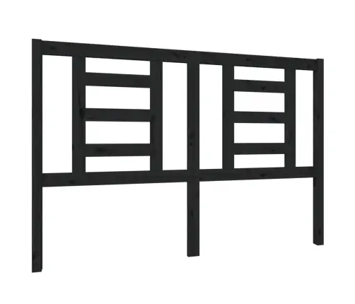 Gultas Galvgalis, Melns, 146X4X100 Cm, Priedes Masīvkoks Vidaxl