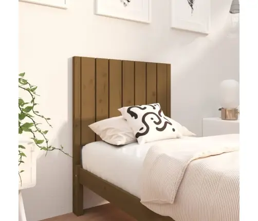 Gultas Galvgalis, Medus Brūns, 80,5X4X100 Cm, Priedes Masīvkoks Vidaxl