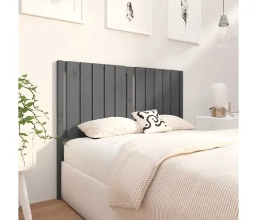 Lovos Galvūgalis, Pilkas, 125,5X4X100cm Pušies Masyvas