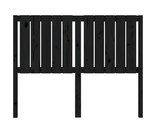 Gultas Galvgalis, Melns, 125,5X4X100 Cm, Priedes Masīvkoks Vidaxl