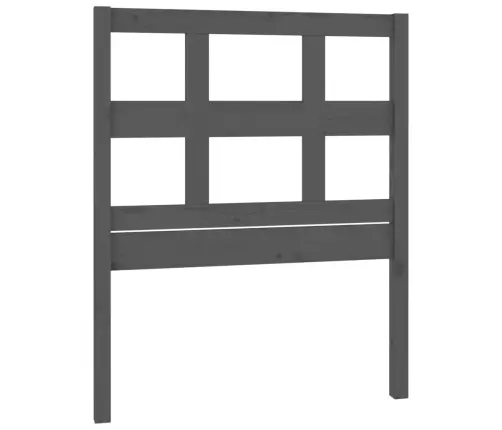 Gultas Galvgalis, Pelēks, 80,5X4X100 Cm, Priedes Masīvkoks Vidaxl