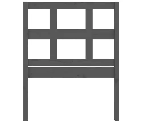 Gultas Galvgalis, Pelēks, 95,5X4X100 Cm, Priedes Masīvkoks Vidaxl