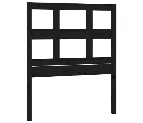 Gultas Galvgalis, Melns, 95,5X4X100 Cm, Priedes Masīvkoks Vidaxl