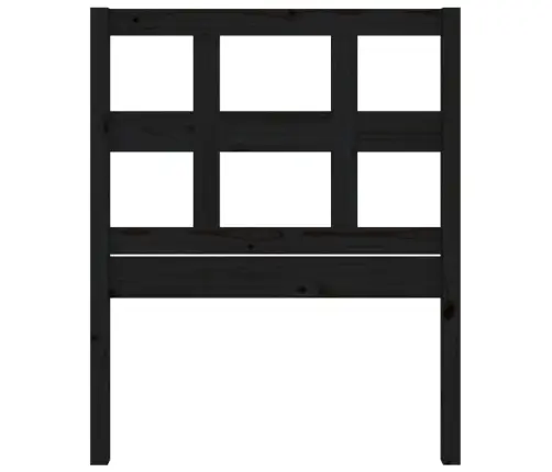 Gultas Galvgalis, Melns, 95,5X4X100 Cm, Priedes Masīvkoks Vidaxl