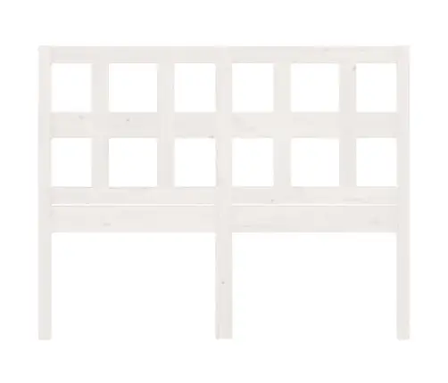 Gultas Galvgalis, Balts, 125,5X4X100 Cm, Priedes Masīvkoks Vidaxl