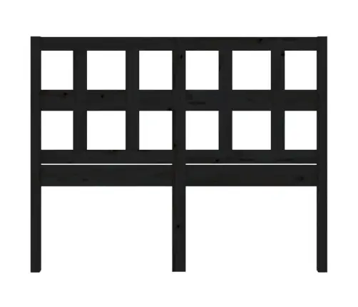 Gultas Galvgalis, Melns, 125,5X4X100 Cm, Priedes Masīvkoks Vidaxl