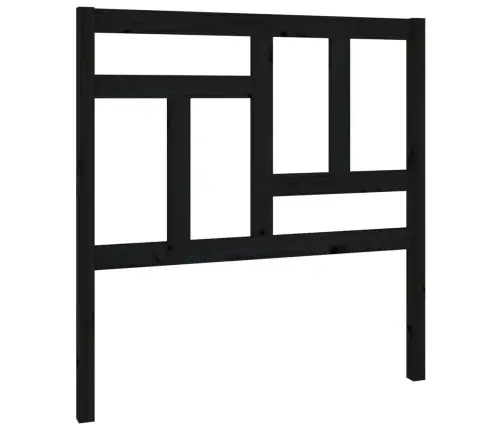 Lovos Galvūgalis, Juodas, 95,5X4X100cm Pušies Medienos Masyvas