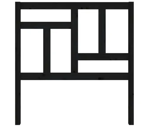 Lovos Galvūgalis, Juodas, 95,5X4X100cm Pušies Medienos Masyvas