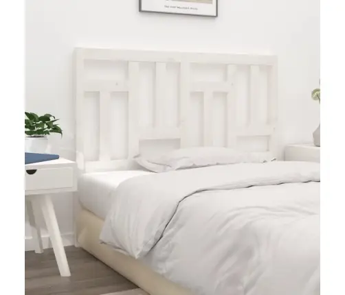 Voodipeats, Valge, 145,5X4X100 cm Männipuit