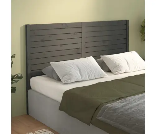 Gultas Galvgalis, Pelēks, 126X4X100 Cm, Priedes Masīvkoks Vidaxl