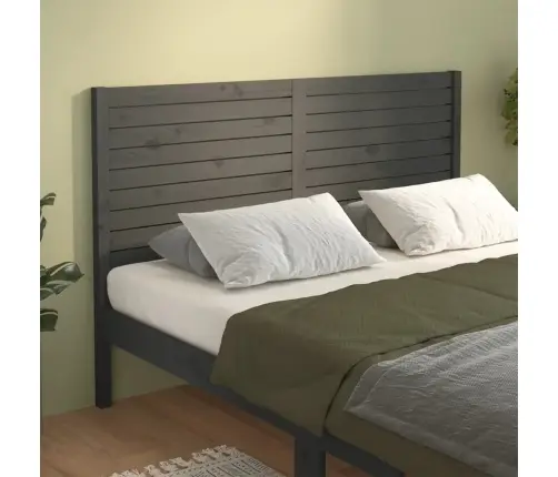 Gultas Galvgalis, Pelēks, 126X4X100 Cm, Priedes Masīvkoks Vidaxl