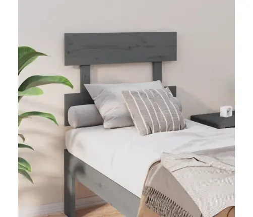 Lovos Galvūgalis, Pilkas, 93,5X3X81cm Pušies Medienos Masyvas