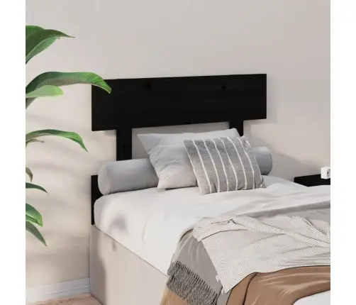 Gultas Galvgalis, Melns, 93,5X3X81 Cm, Priedes Masīvkoks Vidaxl Gultas Galvgalis, Melns, 93,5X3X81 Cm, Priedes Masīvkoks Vidaxl
