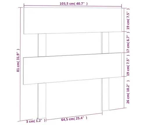Lovos Galvūgalis, Medaus Rudas, 103,5X3X81cm Pušies Masyvas Lovos Galvūgalis, Medaus Rudas, 103,5X3X81cm Pušies Masyvas