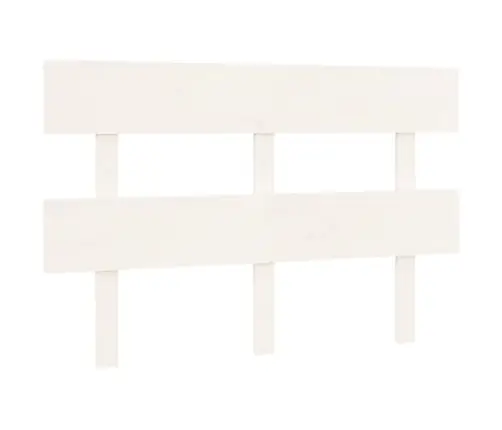 Lovos Galvūgalis, Baltas, 124X3X81cm Pušies Medienos Masyvas