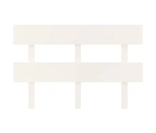 Lovos Galvūgalis, Baltas, 124X3X81cm Pušies Medienos Masyvas