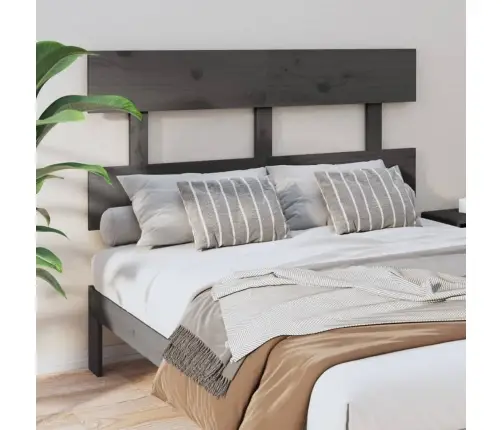 Gultas Galvgalis, Pelēks, 124X3X81 Cm, Priedes Masīvkoks Vidaxl Gultas Galvgalis, Pelēks, 124X3X81 Cm, Priedes Masīvkoks Vidaxl