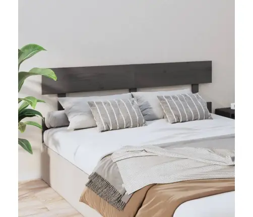 Gultas Galvgalis, Pelēks, 154X3X81 Cm, Priedes Masīvkoks Vidaxl