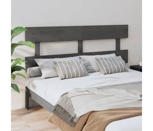 Gultas Galvgalis, Pelēks, 154X3X81 Cm, Priedes Masīvkoks Vidaxl