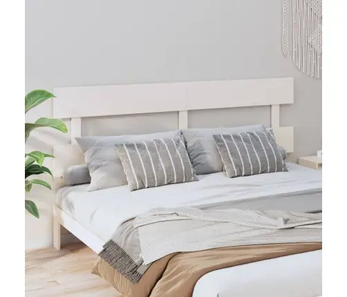 Gultas Galvgalis, Balts, 204X3X81 Cm, Priedes Masīvkoks Vidaxl