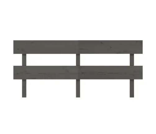 Gultas Galvgalis, Pelēks, 204X3X81 Cm, Priedes Masīvkoks Vidaxl