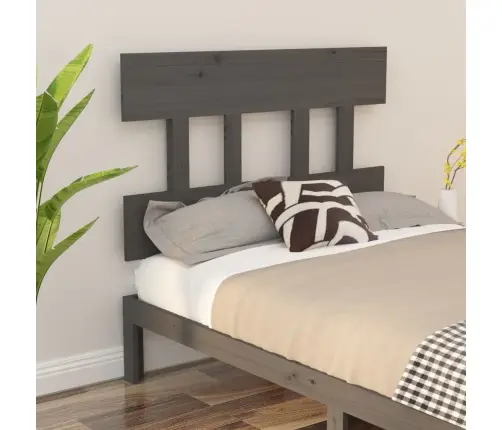 Gultas Galvgalis, Pelēks, 103,5X3X81 Cm, Priedes Masīvkoks Vidaxl
