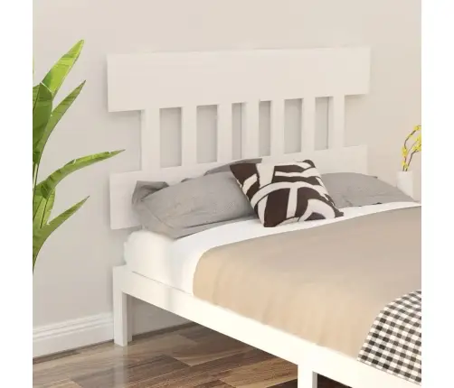 Gultas Galvgalis, Balts, 123,5X3X81 Cm, Priedes Masīvkoks Vidaxl