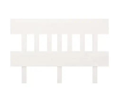 Lovos Galvūgalis, Baltas, 183,5X3X81cm Pušies Medienos Masyvas