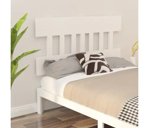 Lovos Galvūgalis, Baltas, 183,5X3X81cm Pušies Medienos Masyvas