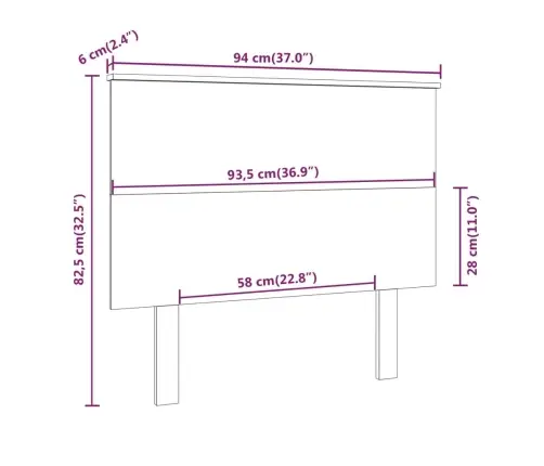 Gultas Galvgalis, Medus Brūns, 94X6X82,5 Cm, Priedes Masīvkoks Vidaxl Gultas Galvgalis, Medus Brūns, 94X6X82,5 Cm, Priedes Masīvkoks Vidaxl
