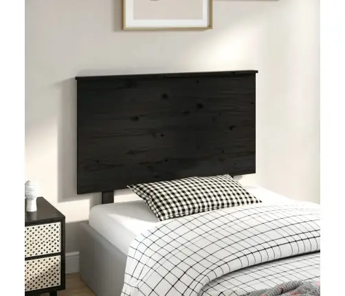 Gultas Galvgalis, Melns, 94X6X82,5 Cm, Priedes Masīvkoks Vidaxl