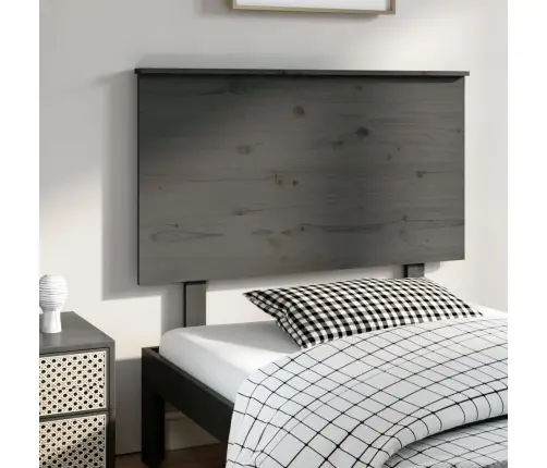 Gultas Galvgalis, Pelēks, 104X6X82,5 Cm, Priedes Masīvkoks Vidaxl