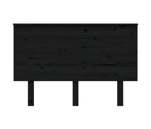 Gultas Galvgalis, Melns, 124X6X82,5 Cm, Priedes Masīvkoks Vidaxl