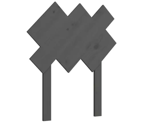 Gultas Galvgalis, Pelēks, 72,5X3X81 Cm, Priedes Masīvkoks Vidaxl