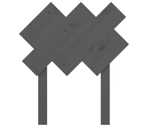 Gultas Galvgalis, Pelēks, 72,5X3X81 Cm, Priedes Masīvkoks Vidaxl