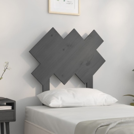Lovos Galvūgalis, Pilkas, 72,5X3X81cm Pušies Medienos Masyvas