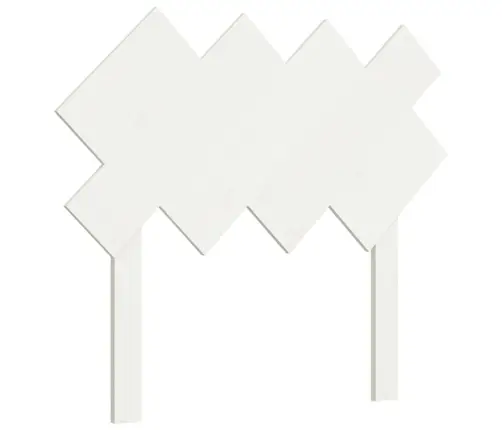 Lovos Galvūgalis, Baltas, 92X3X81cm Pušies Medienos Masyvas