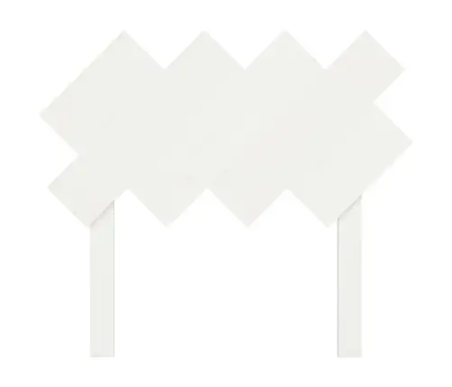 Lovos Galvūgalis, Baltas, 92X3X81cm Pušies Medienos Masyvas