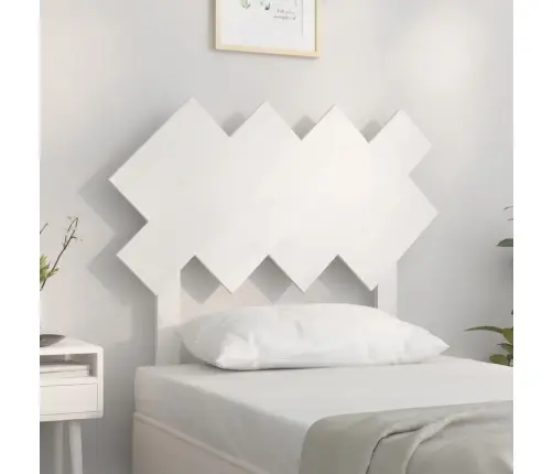 Lovos Galvūgalis, Baltas, 92X3X81cm Pušies Medienos Masyvas