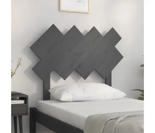 Lovos Galvūgalis, Pilkas, 92X3X81cm Pušies Medienos Masyvas