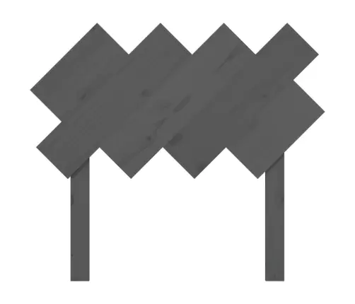 Lovos Galvūgalis, Pilkas, 92X3X81cm Pušies Medienos Masyvas