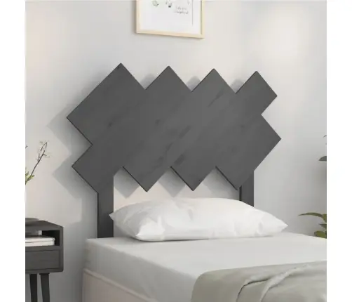 Lovos Galvūgalis, Pilkas, 92X3X81cm Pušies Medienos Masyvas