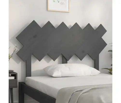 Gultas Galvgalis, Pelēks, 122,5X3X80,5 Cm, Priedes Masīvkoks Vidaxl