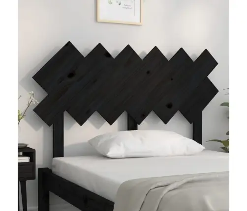 Gultas Galvgalis, Melns, 122,5X3X80,5 Cm, Priedes Masīvkoks Vidaxl