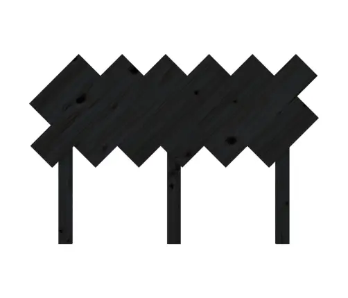 Gultas Galvgalis, Melns, 122,5X3X80,5 Cm, Priedes Masīvkoks Vidaxl