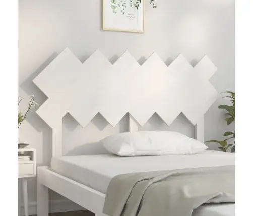 Voodipeats, Valge, 132X3X81 cm Männipuit Voodipeats, Valge, 132X3X81 cm Männipuit